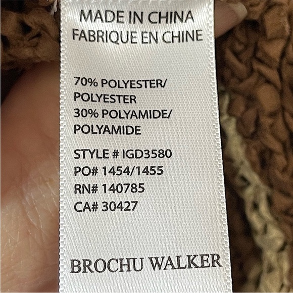 Brochu Walker Cei Sueded Ribbon Crochet Sweater Top Size Medium - Picture 11 of 12